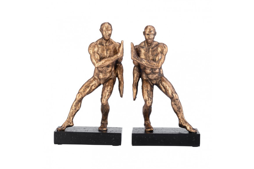 Sagebrook™ 10" Resin Push Wall Bookends (Set Of 2) - Bronze