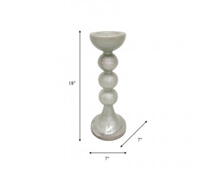 Sagebrook 18" Glass Bubbly Candle Holder - White