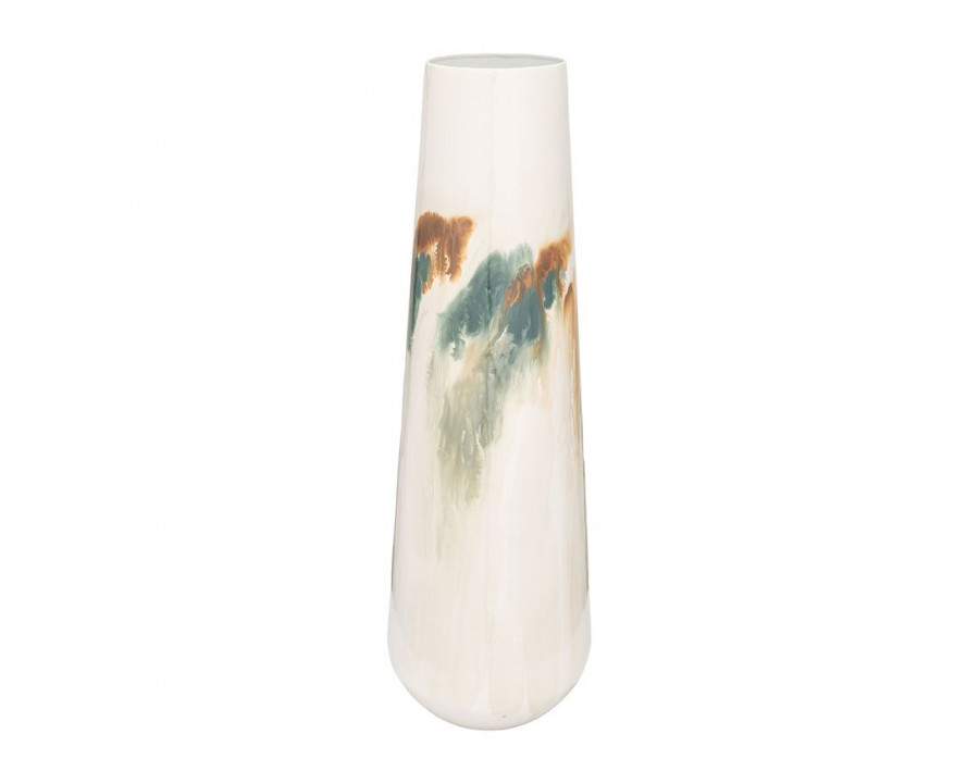 Sagebrook 23" Iron Colored Stained Vase - White