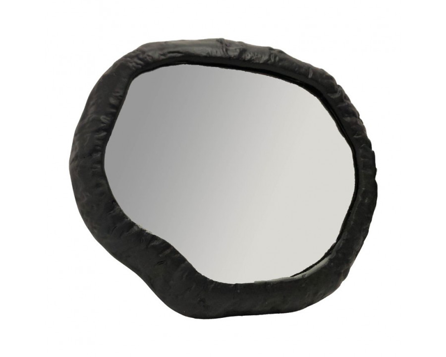 Sagebrook Aluminum Hammered Outlined Mirror - Matte Black