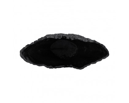 Sagebrook - 16" Metal Hammer Shell Bowl in Black