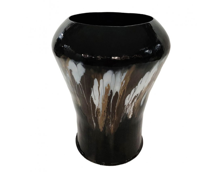 Sagebrook - 25" Iron Oval Stain Vase in Black