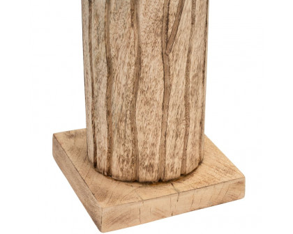 Sagebrook 60" Wood Totem Pillar - Brown