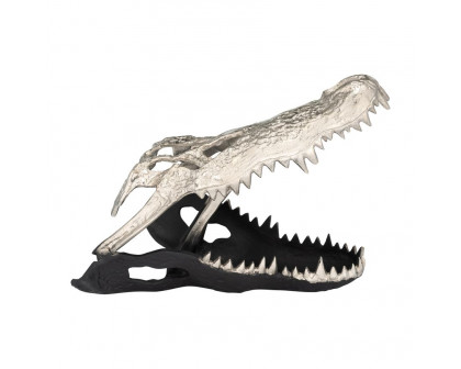 Sagebrook 11" Metal Alligator Skull