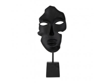 Sagebrook - 20" Metal Abstract Face Sculpture in Brick Patina