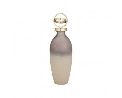 Sagebrook 16" Glass Bottle With Sphere Lid