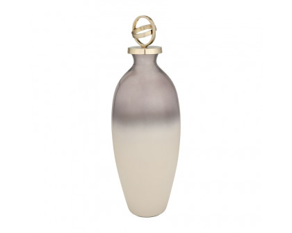 Sagebrook 16" Glass Bottle With Sphere Lid