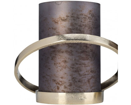 Sagebrook - 6" Metal Abstract Ring Candle Holder in Gold