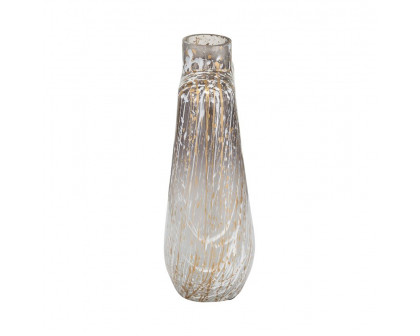 Sagebrook 10" Glass Striped Stained Vase - Multi