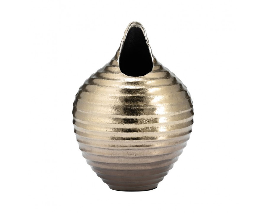 Sagebrook 12" Metal Shell Like Vase - Gold