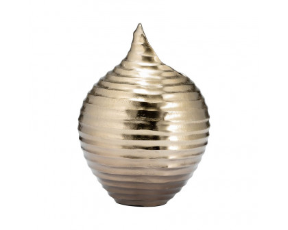 Sagebrook 12" Metal Shell Like Vase - Gold