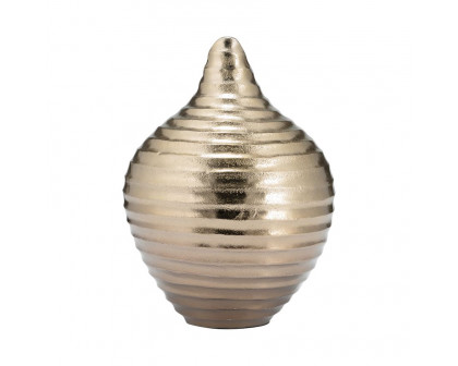 Sagebrook 12" Metal Shell Like Vase - Gold