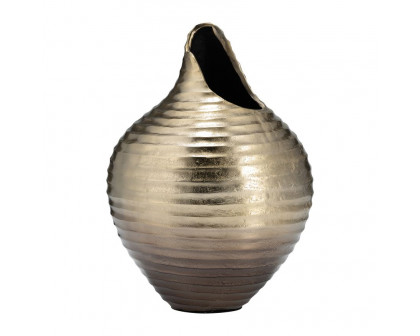 Sagebrook 16" Metal Shell Like Vase - Gold