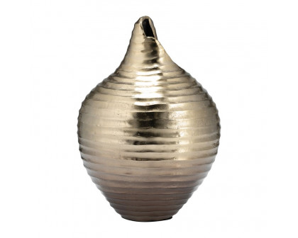 Sagebrook 16" Metal Shell Like Vase - Gold