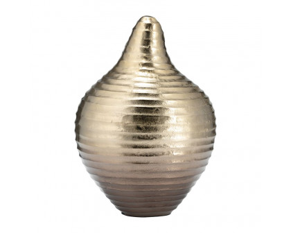 Sagebrook 16" Metal Shell Like Vase - Gold