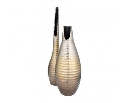 Sagebrook - 26" Metal Shell Elongated Vase in Gold