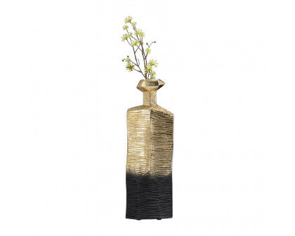 Sagebrook 20" Metal Rigged Vase - Gold/Black