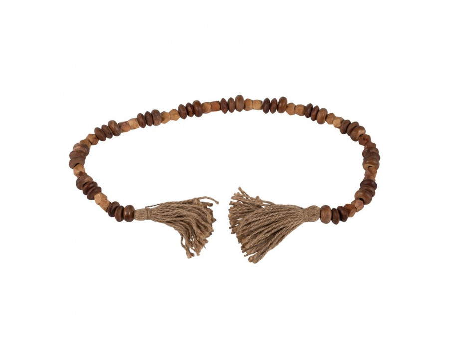 Sagebrook - 33" Wood 2-tone Bead Garland in Natural