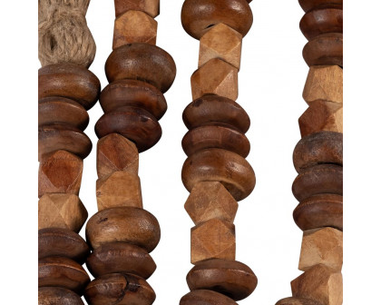 Sagebrook - 33" Wood 2-tone Bead Garland in Natural