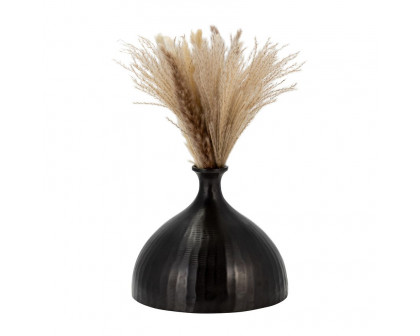 Sagebrook 9" Metal Bulbous Vase - Bronze