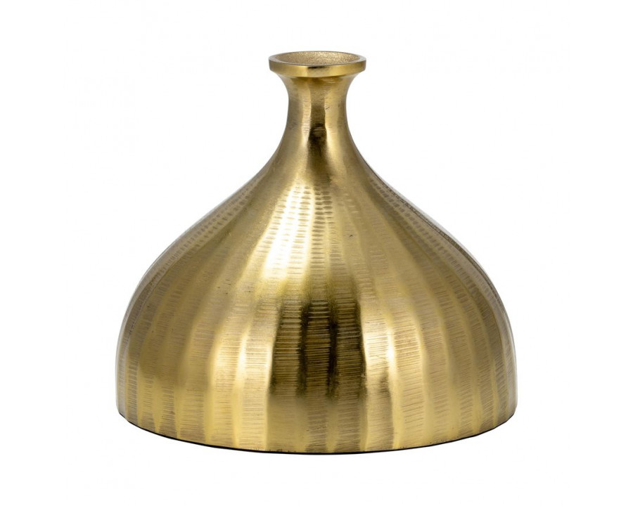 Sagebrook 7" Metal Bulbous Vase - Gold