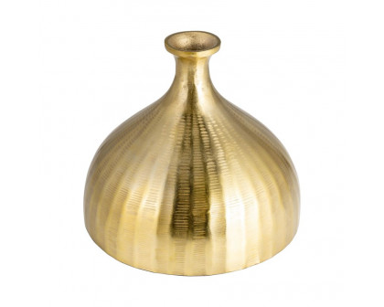 Sagebrook 7" Metal Bulbous Vase - Gold