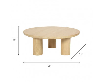 Sagebrook Wood Scandinavian Coffee Table - Natural