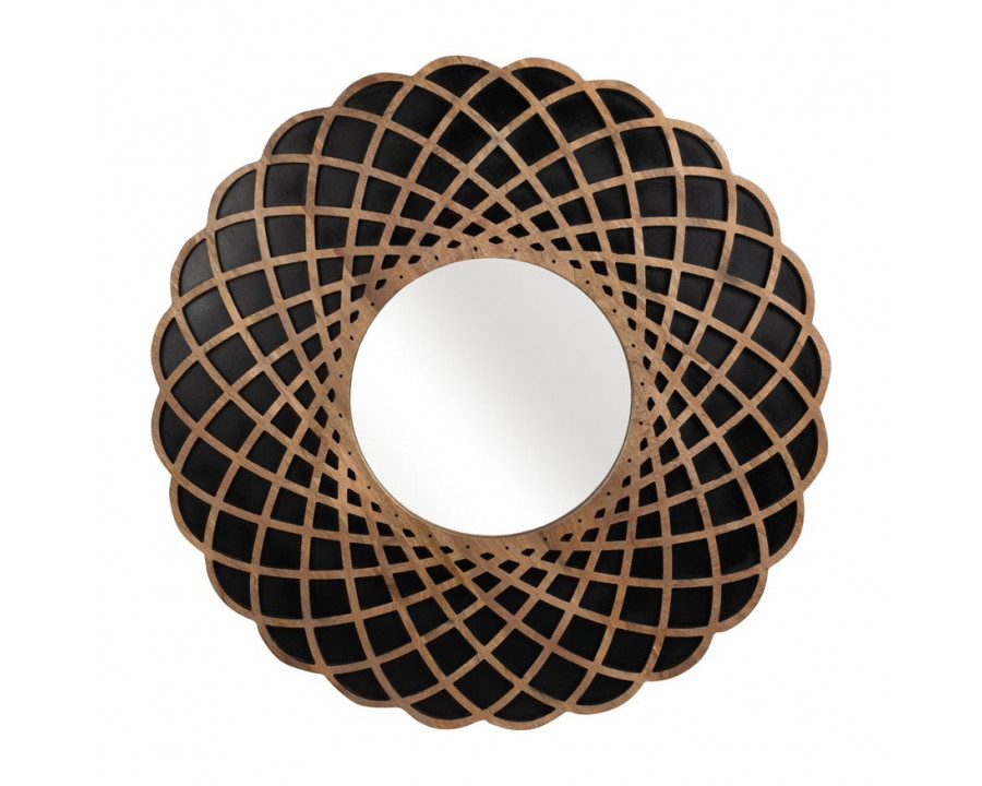 Sagebrook Wood Kaleidoscope Mirror - Black