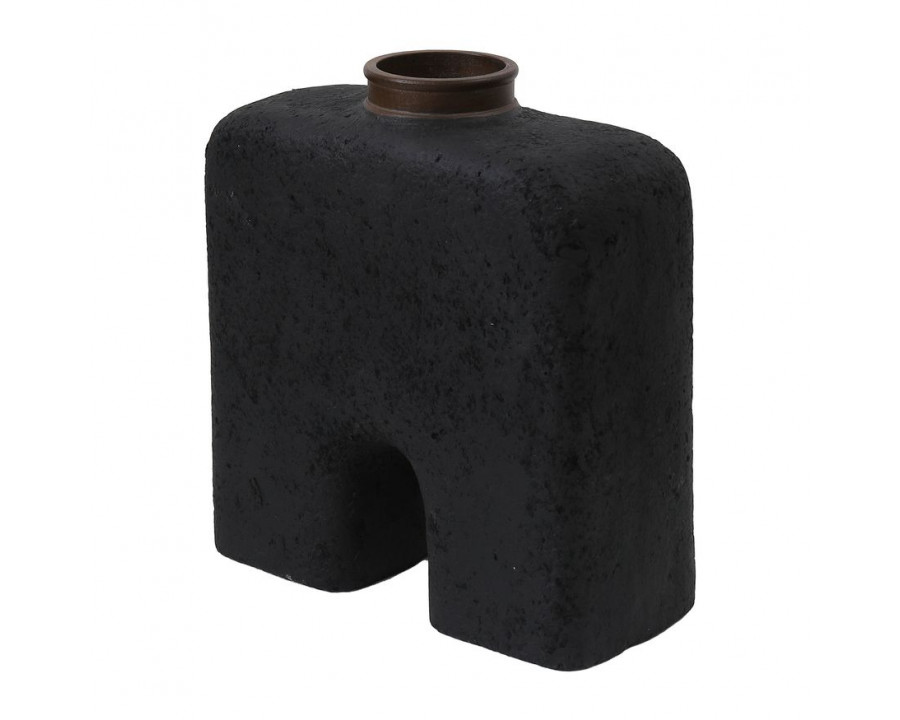 Sagebrook 13" Ecomix Abstract Vase - Black