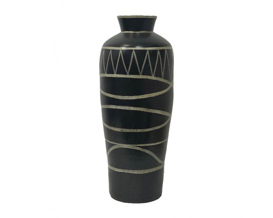 Sagebrook 14" Terracotta Modern Eared Vase