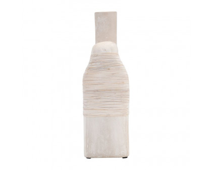 Sagebrook 13" Ecomix Abstract Vase - Antique White