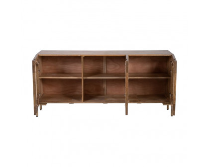 Sagebrook Wood 3-Door Cane Sideboard