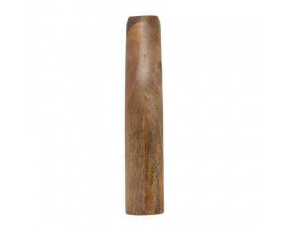 Sagebrook 11" Wood Tapered Vase - Brown