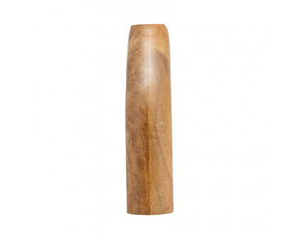 Sagebrook 9" Wood Tapered Vase - Brown