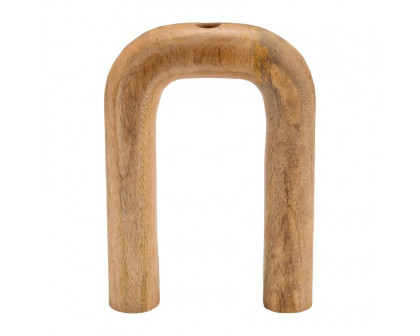 Sagebrook 6" Wood Horseshoe Vase