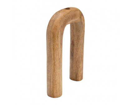 Sagebrook 11" Wood Horseshoe Vase - Brown