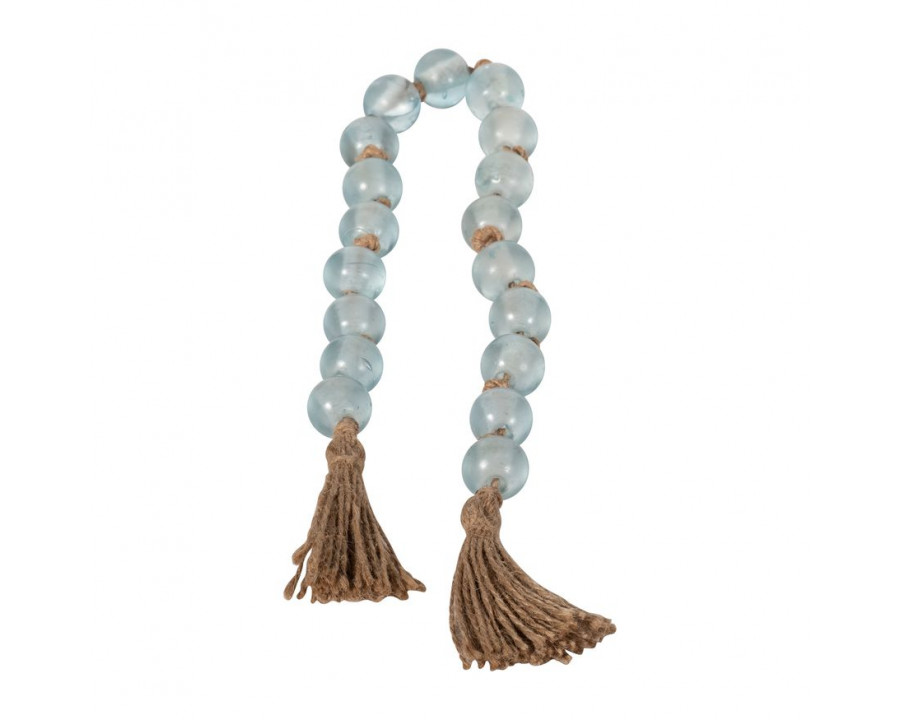 Sagebrook - 34" Glass Beaded Garland With Tassel in Blue