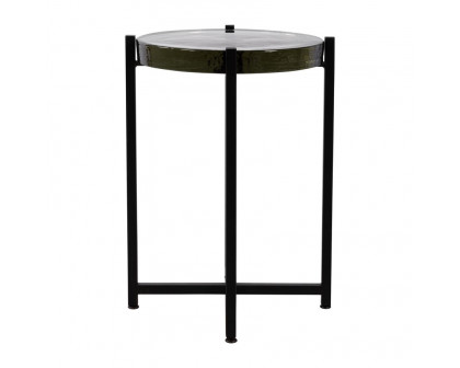 Sagebrook™ Side Table Glass Top - Black