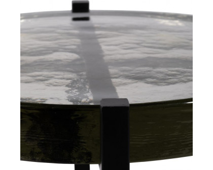 Sagebrook™ Side Table Glass Top - Black