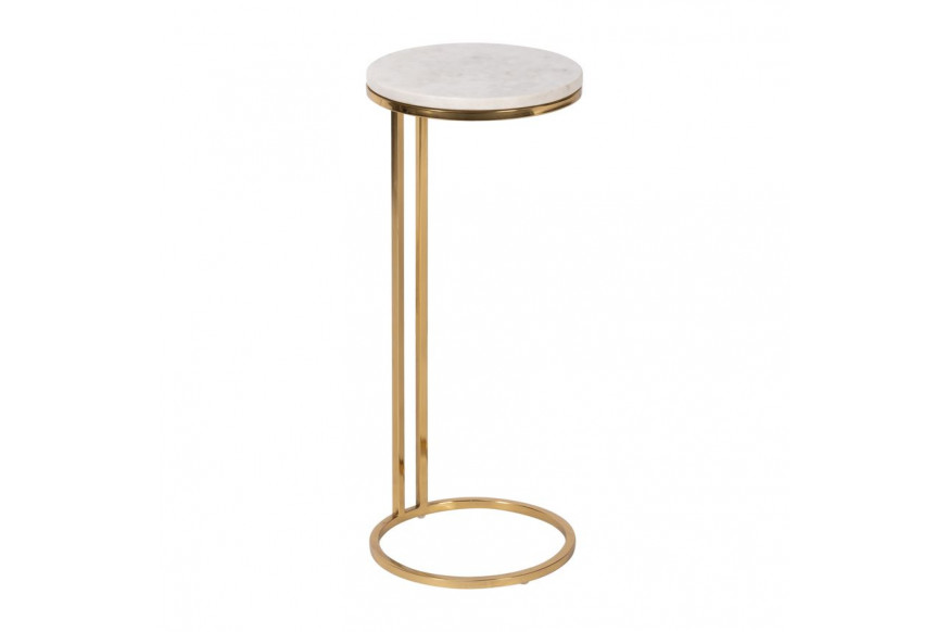 Sagebrook™ Drink Table Matble Top - White/Gold