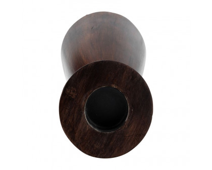 Sagebrook 13" Wood Slanted Candle Holder - Brown