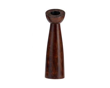 Sagebrook 13" Wood Slanted Candle Holder