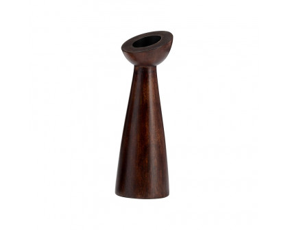 Sagebrook 13" Wood Slanted Candle Holder