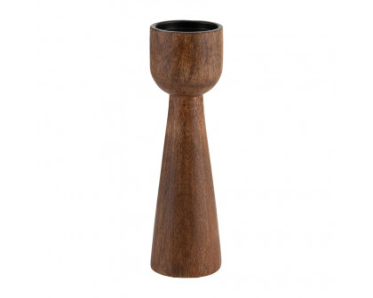 Sagebrook 15" Wood Candle Holder