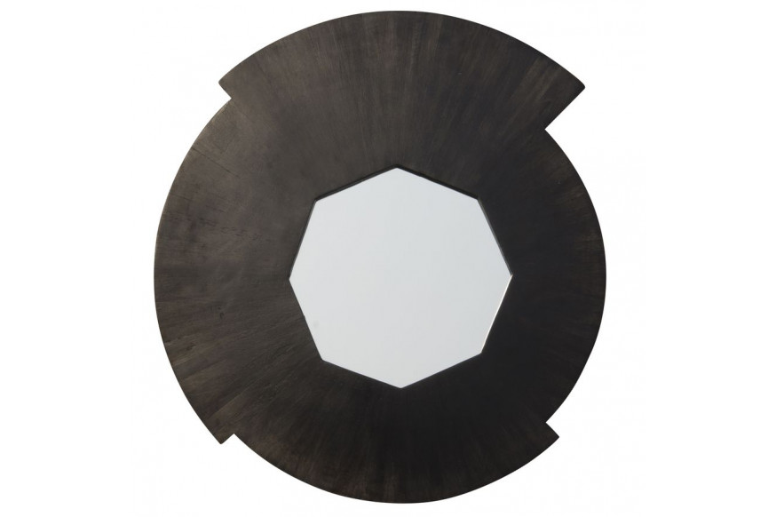 Sagebrook™ Wood Round Mirror - Black