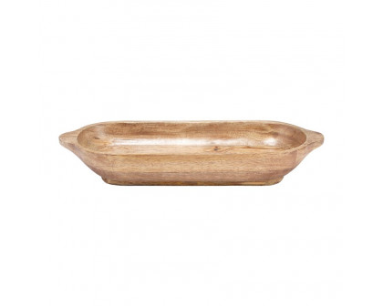 Sagebrook 18"/23" Wood Oval Trays (Set Of 2)