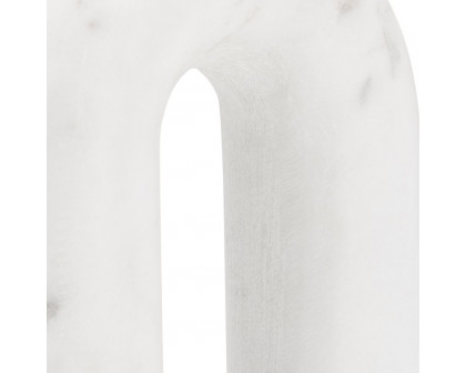 Sagebrook™ 6" Marble Rounded Horseshoe Table Top Decor - White