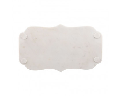 Sagebrook - 15"/18" Marble Accent Trays (Set Of 2) in White