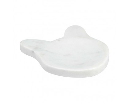 Sagebrook 5" Marble Cat Tray - White