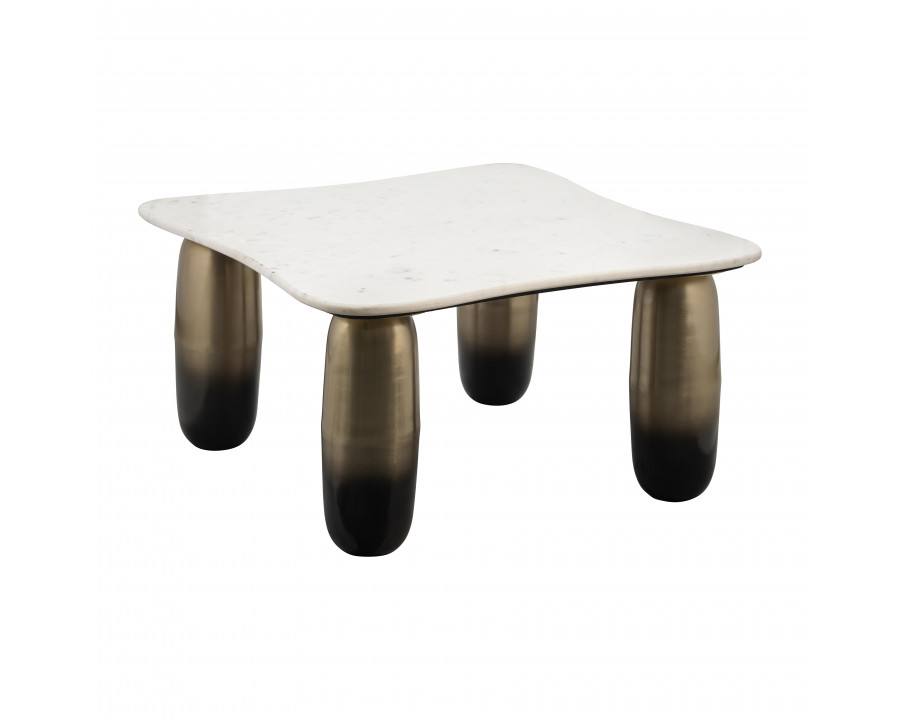 Sagebrook - Marble/Metal Coffee Table in White/Gold